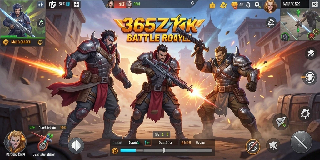 Tampilan menarik gameplay Battle Royale di 365ZK dengan aksi yang menegangkan.