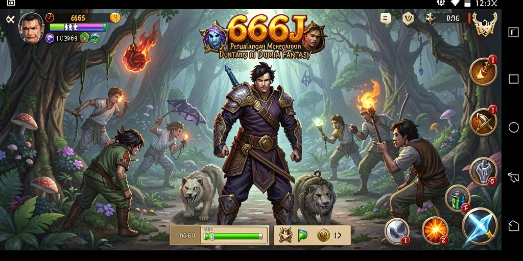 Tampilan gameplay menantang di dunia fantasi luar biasa.