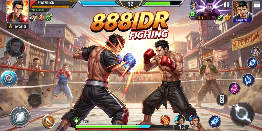Tampilan screenshot 888IDR saat pertarungan mengesankan dan seru.