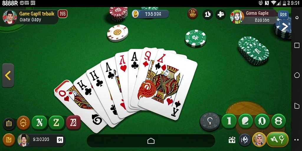 Tampilan seru gameplay Gaple di 888R.