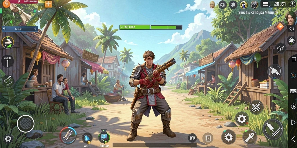 Tampilan gameplay menarik dari 8ID saat menjelajah dunia simulasi.