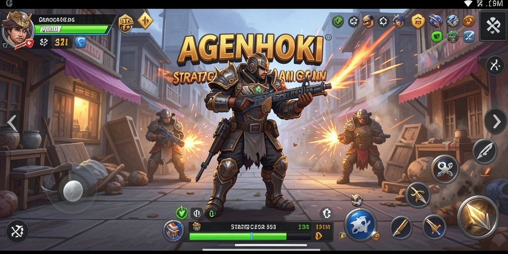 Tampilan gameplay AGENHOKI yang seru dan menantang.