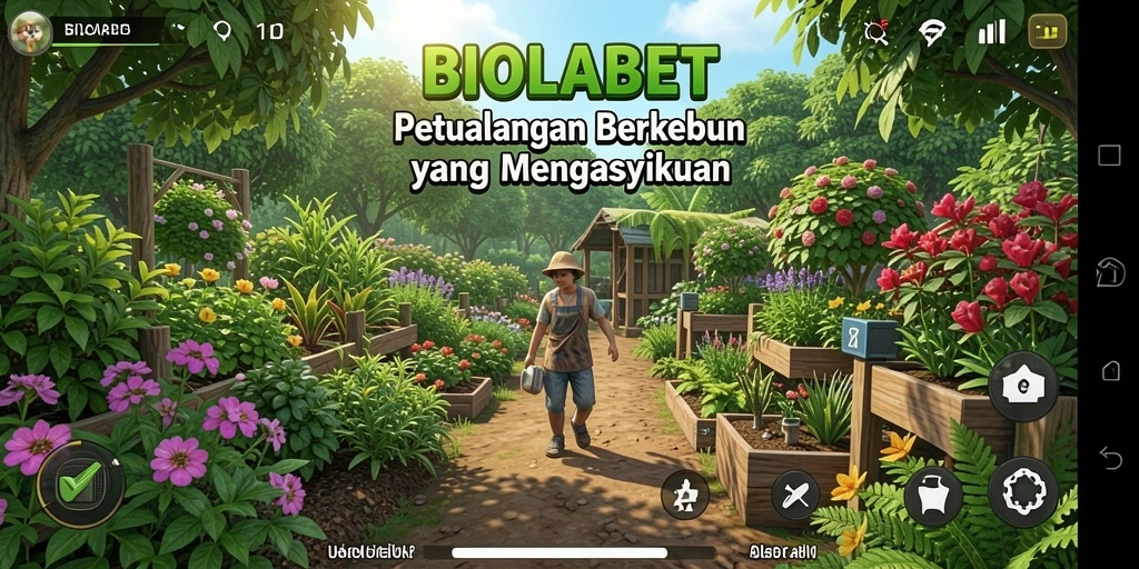 Tampilan gameplay BIOLABET yang menarik dan penuh warna dari dunia pertanian.