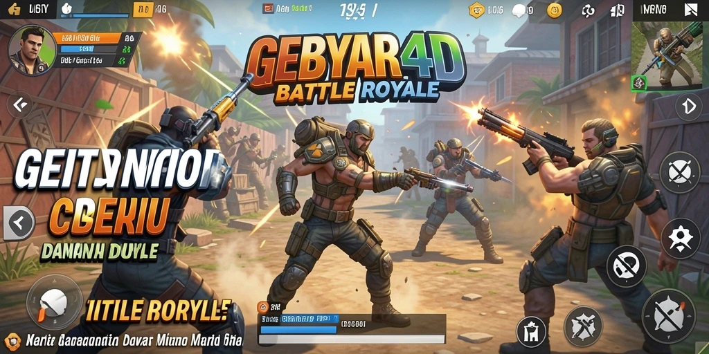 Gameplay GEBYAR4D yang penuh aksi dan strategi.