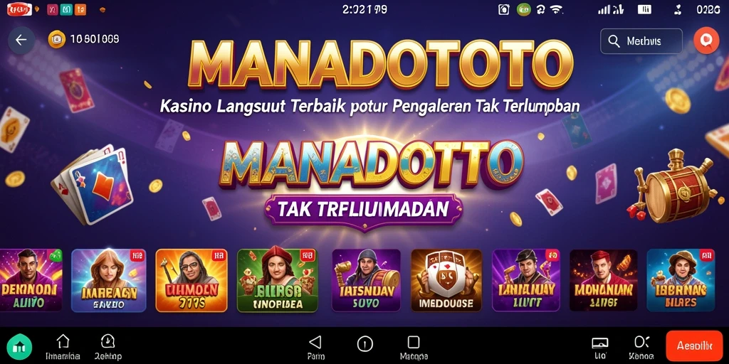 Tampilan mengesankan dari permainan Live Casino di MANADOTOTO.