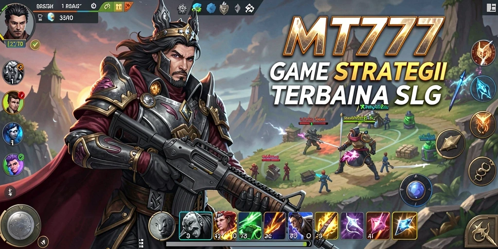 Tangkapan layar gameplay MT777 menunjukkan pertempuran epik dalam dunia SLG.