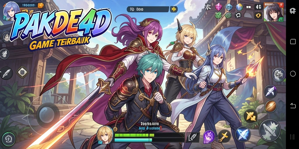 Tampilan gameplay menarik dari PAKDE4D dengan karakter anime.
