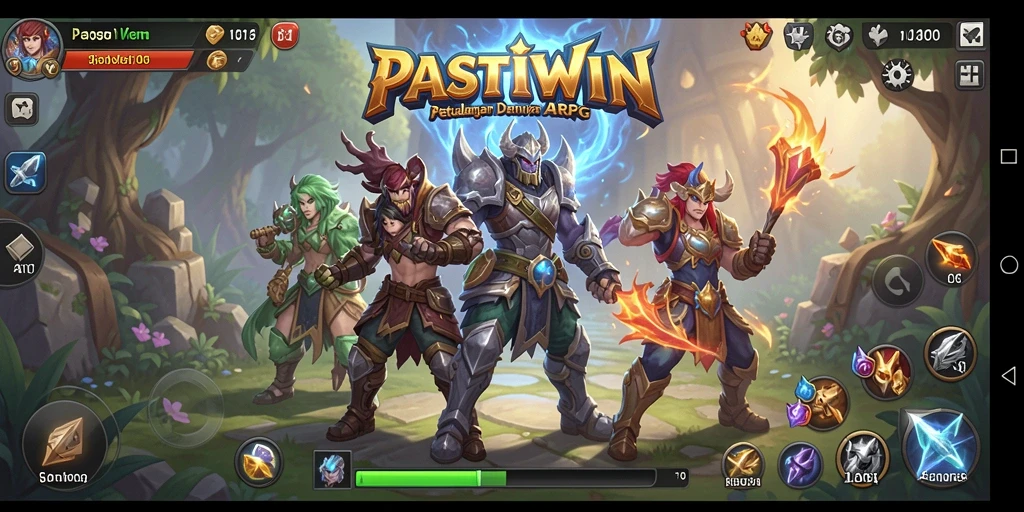Tangkapan layar utama PASTIWIN menunjukkan aksi dinamis dalam gameplay ARPG.