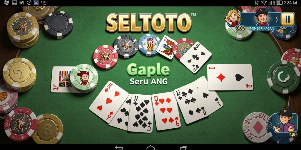 Screenshot permainan Gaple SELTOTO yang seru dan kompetitif.