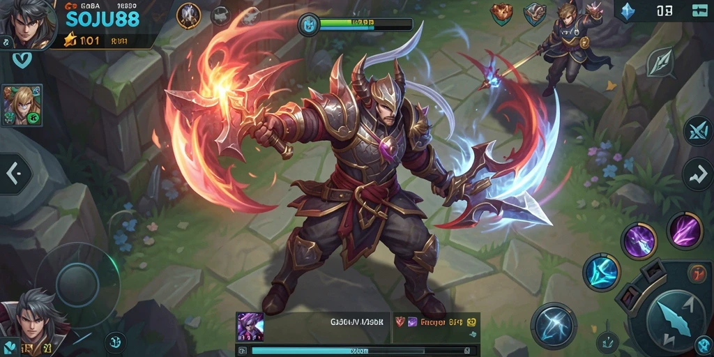 Tampilan seru dalam pertarungan MOBA SOJU88.
