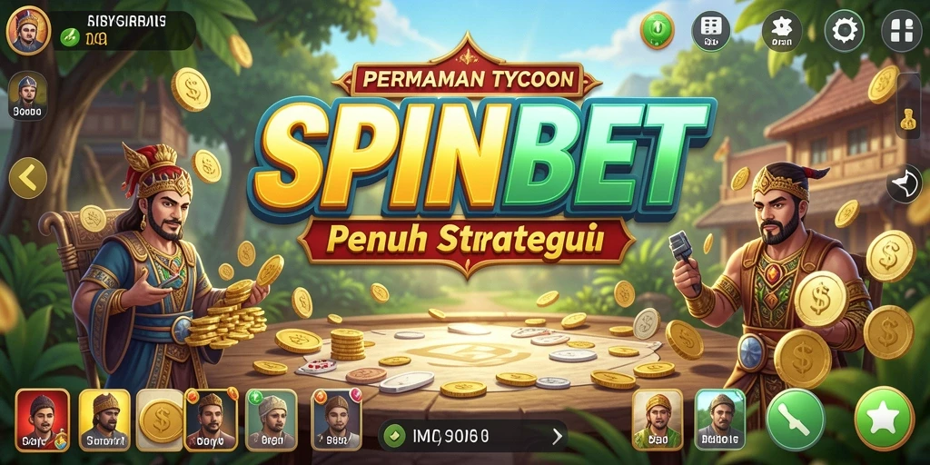 Tampilan gameplay SPINBET dengan fitur manajemen Tycoon yang menarik.