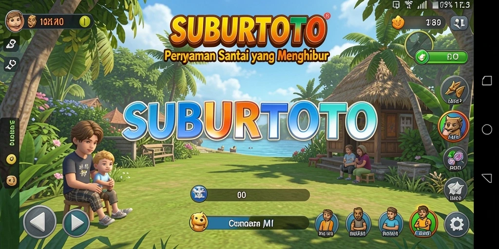 Tampilan seru gameplay SUBURTOTO dengan grafis yang cerah.