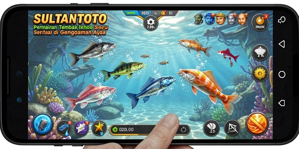Screenshot gameplay SULTANTOTO menampilkan keseruan Tembak Ikan.