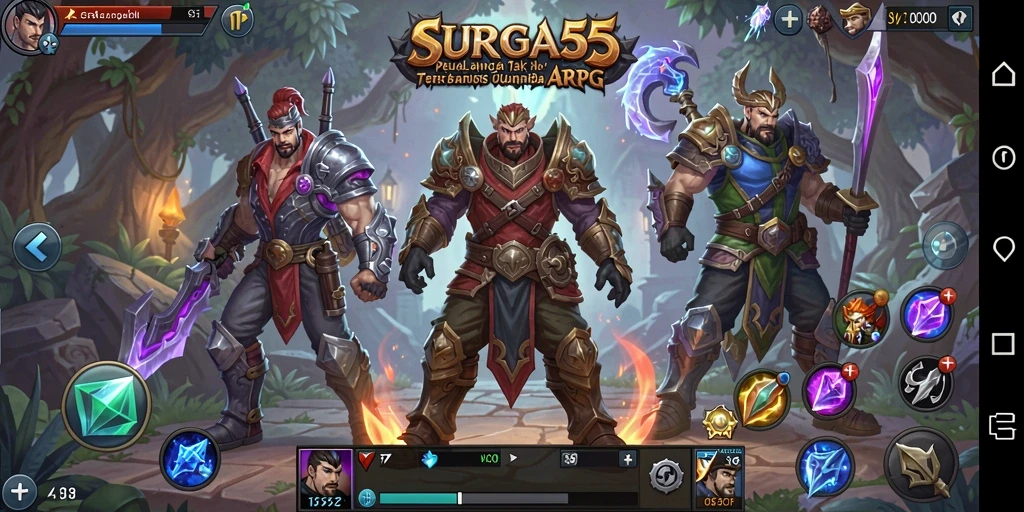 Tampilan aksi mendebarkan dalam gameplay SURGA55.