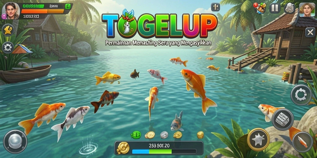 Tampilan screenshot TOGELUP menampilkan keseruan memancing yang seru.