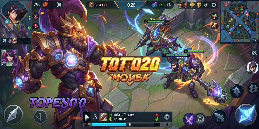Tampilan gameplay seru dalam TOTO20 saat pertempuran berlangsung.