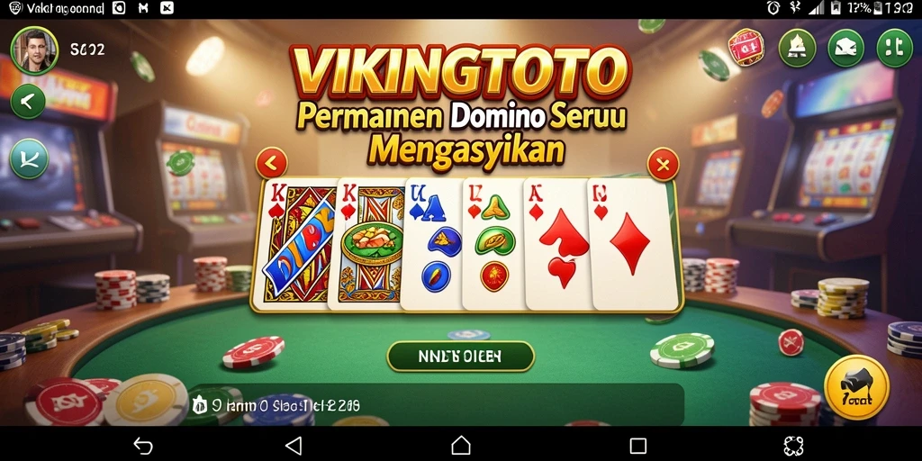 Tampilan utama permainan VIKINGTOTO dengan gameplay Domino yang seru.
